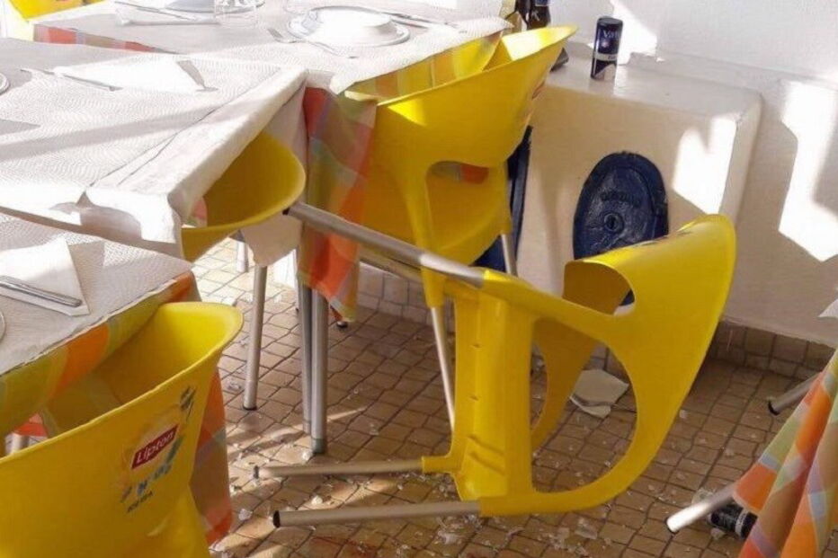 Destruição na esplanada  