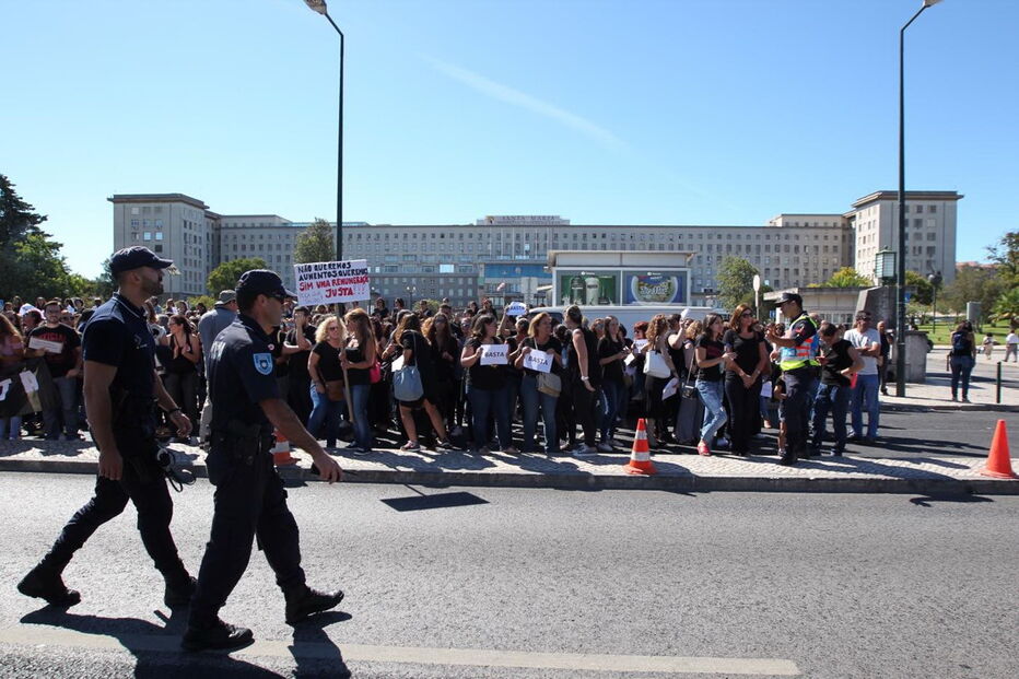Enfermeiros em protesto