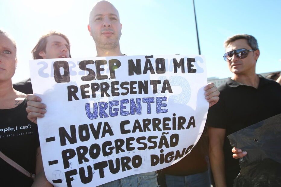 Enfermeiros em protesto