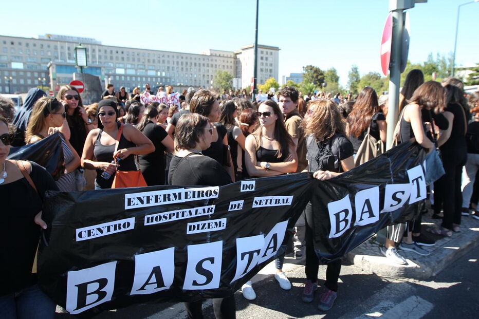 Enfermeiros em protesto