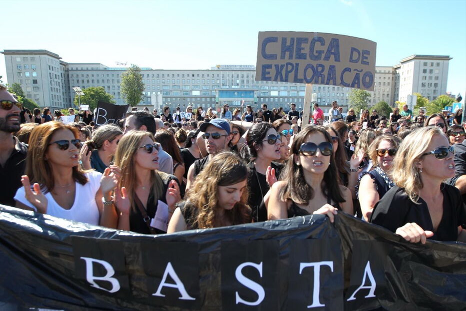 Enfermeiros em protesto