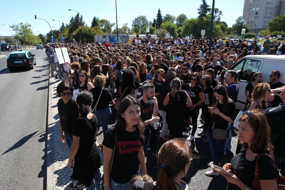 Enfermeiros em protesto