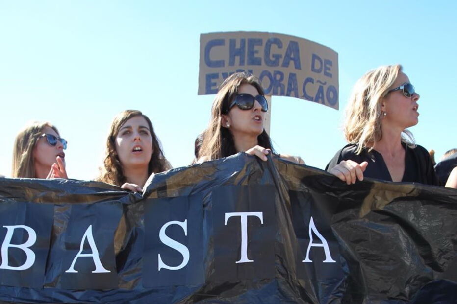 Enfermeiros em protesto