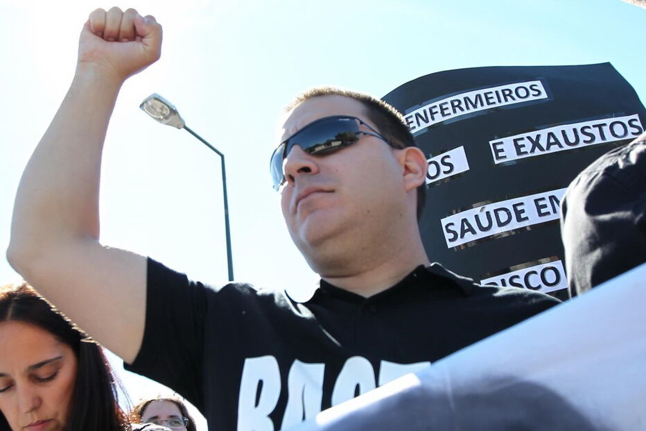 Enfermeiros em protesto