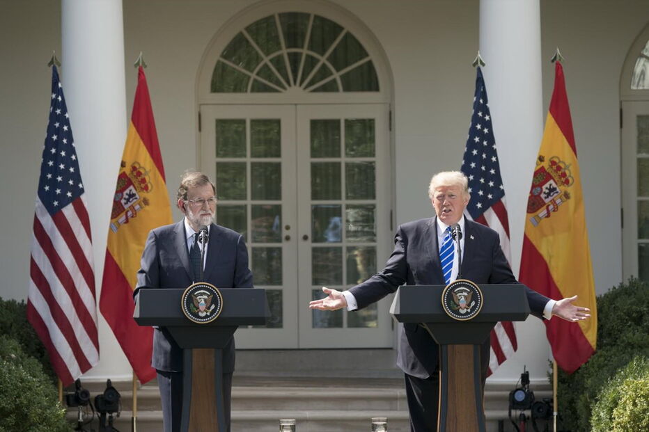 Donald Trump recebeu Mariano Rajoy na Casa Branca