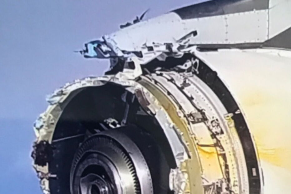 Avião perde peças de um dos motores