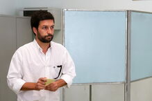 João Ferreira, candidato a Lisboa, apoiado pela Coligação Democrática Unitária (CDU