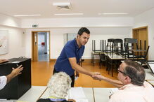 O deputado e Porta-Voz do PAN André Silva vota para eleições autárquicas na Escola Secundária António Damásio em Lisboa