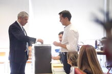 José Sócrates votou na Escola Básica do Parque das Nações