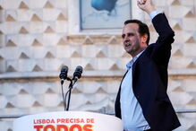 Fernando Medina na campanha das autárquicas de 2017