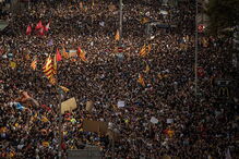Protestos na Catalunha em dia de greve geral