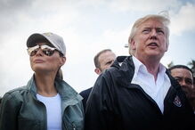 Donald Trump visitou Porto Rico