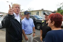 Donald Trump visitou Porto Rico