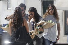 Sofia Ribeiro no último adeus ao pai