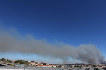 Incêndio de Gondomar e Valongo visto do Estádio do Dragão