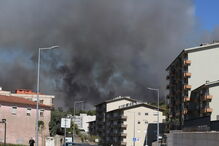 Incêndio de Gondomar e Valongo visto do Estádio do Dragão