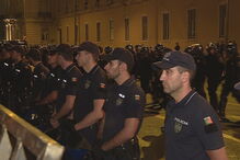 Polícias das várias forças de segurança juntos em protesto esta quinta-feira