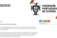 Federação Portuguesa de Futebol, incêndios, Portugal
