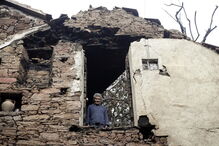 Casas destruídas pelo fogo