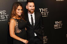 Lionel Messi com a mulher Antonella Roccuzzo