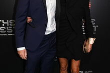 Zinedine Zidane com a mulher Veronique 