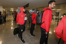 Partida do Benfica no Aeroporto Humberto Delgado, em direção a Inglaterra