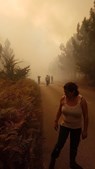 Populares devastados com o incêndio em Leiria