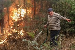Popular combate as chamas em Moita da Serra, Arganil