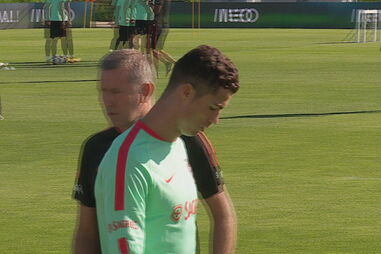 Ronaldo à parte no treino de Portugal