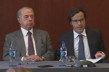 Ricardo Salgado com o advogado Francisco Proença de Carvalho