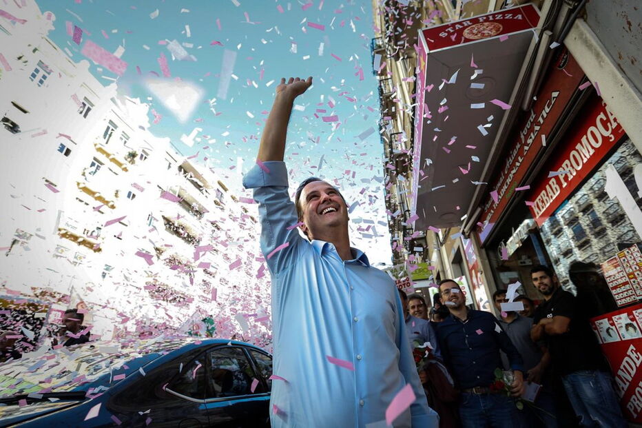 Fernando Medina, durante a campanha das autárquicas de 2017