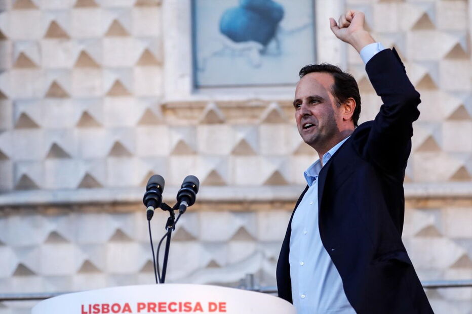 Fernando Medina na campanha das autárquicas de 2017