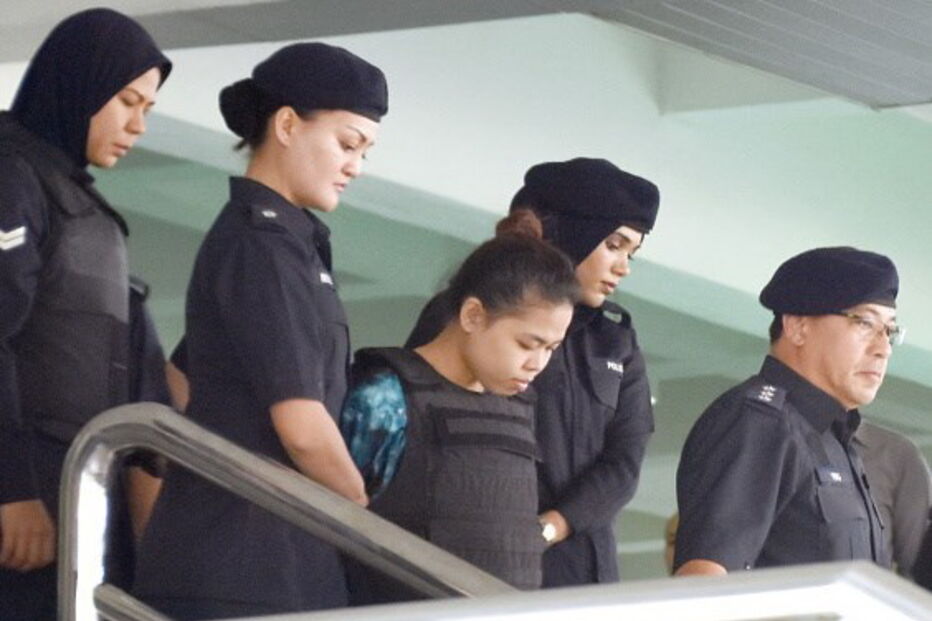 Siti Aisyah e Don Thi Houng são acusadas de terem matado Kim Jong-nam