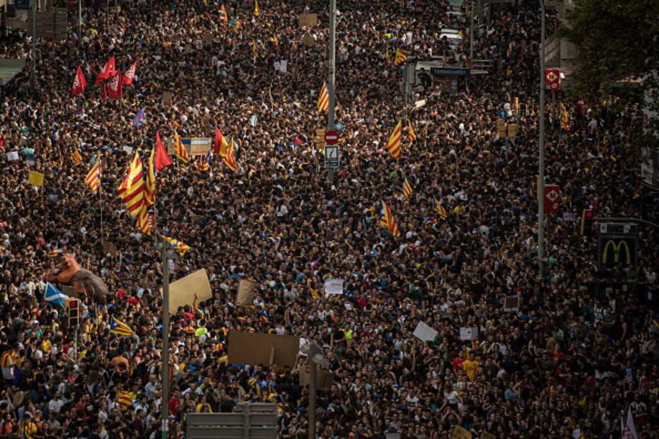 Protestos na Catalunha em dia de greve geral