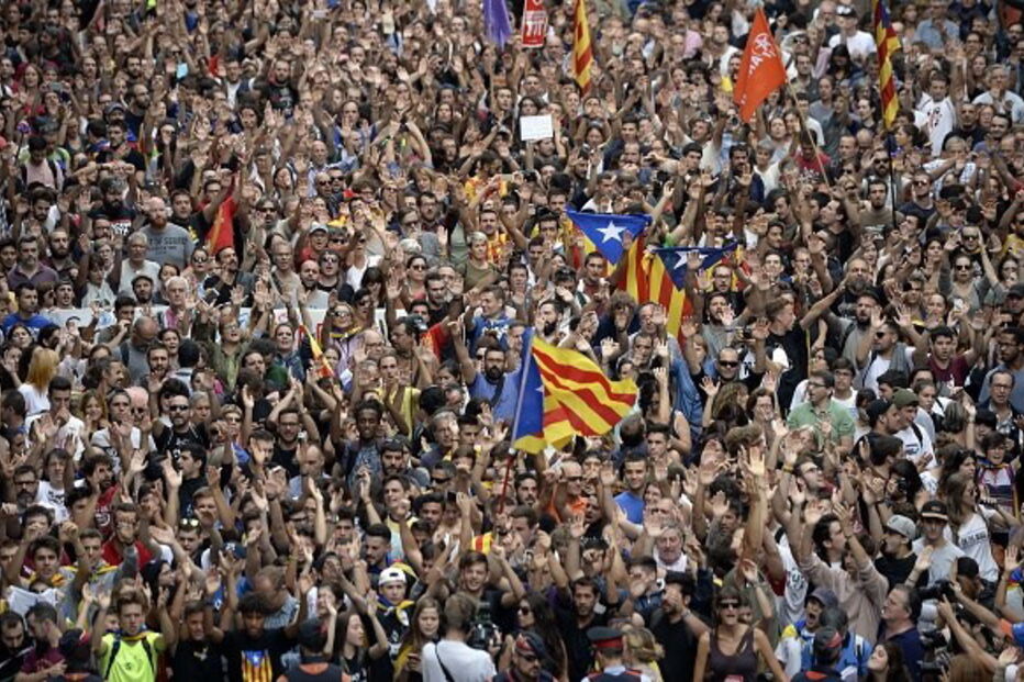 Protestos na Catalunha em dia de greve geral