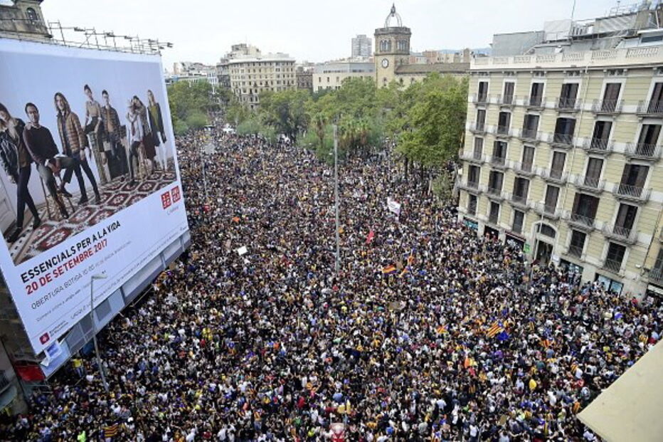 Protestos na Catalunha em dia de greve geral