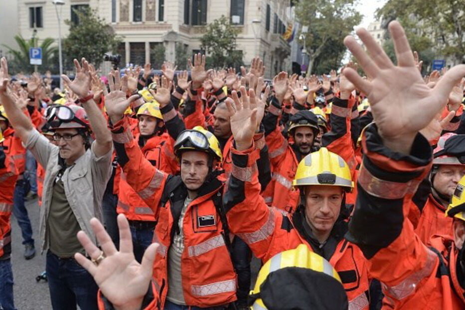 Protestos na Catalunha em dia de greve geral
