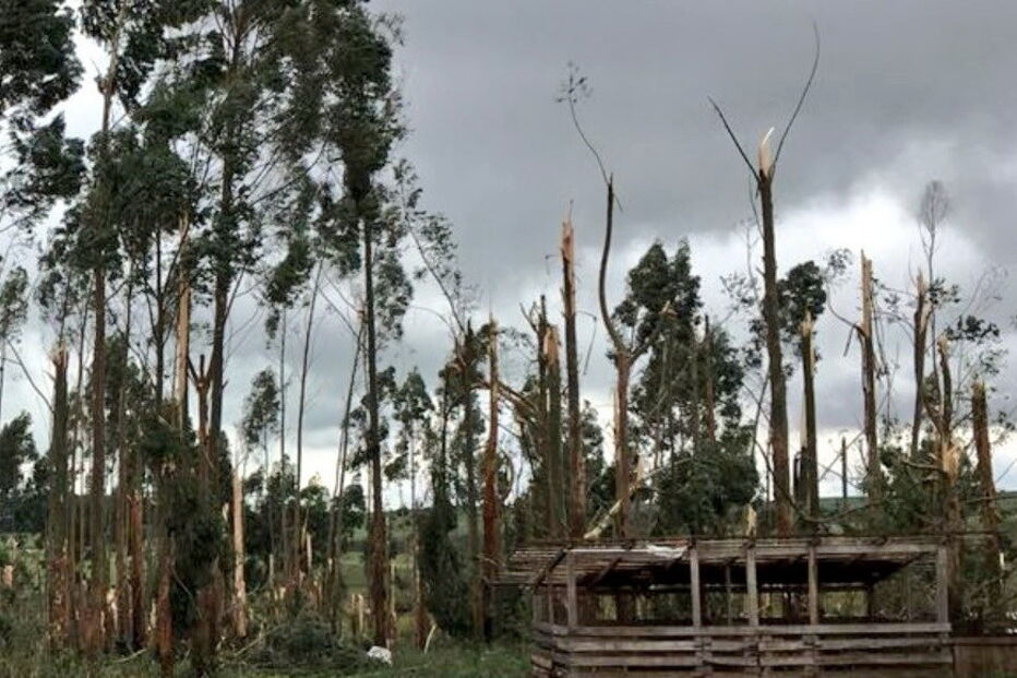 Imagens da destruição em Tupanciretã, Brasil