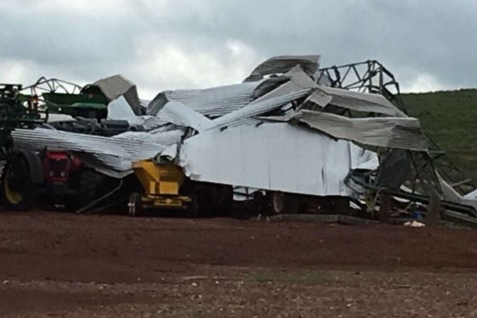 Imagens da destruição em Tupanciretã, Brasil