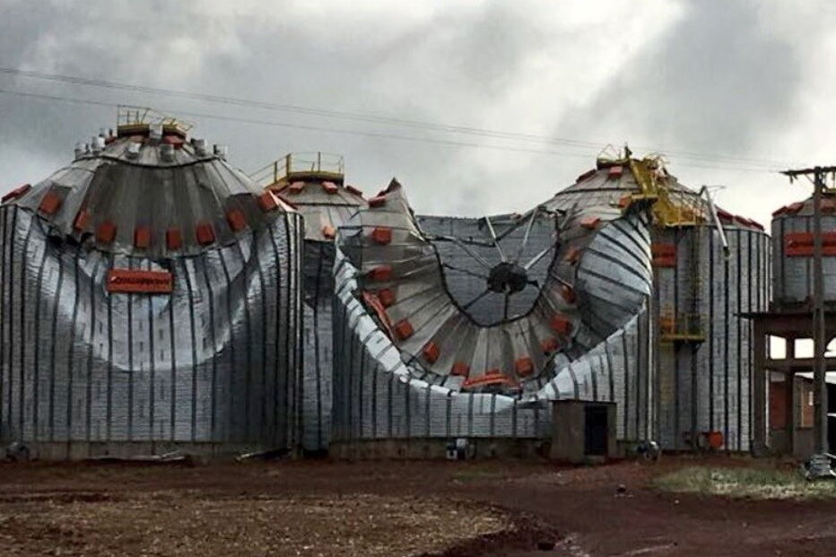Imagens da destruição em Tupanciretã, Brasil