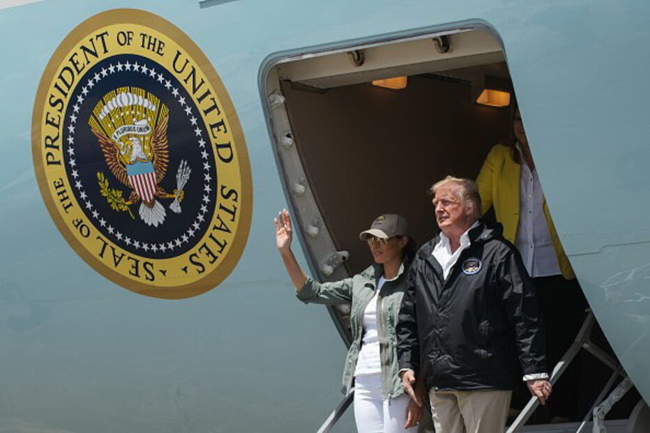Donald Trump visitou Porto Rico