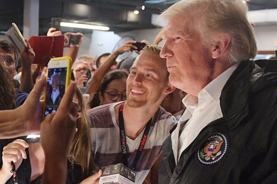 Donald Trump visitou Porto Rico