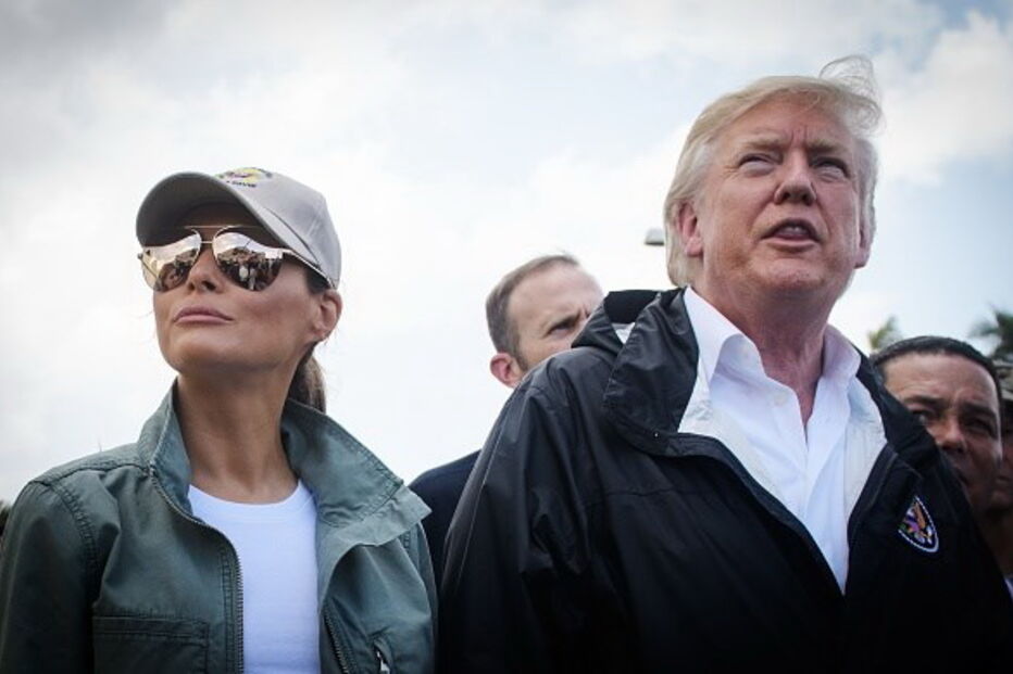 Donald Trump visitou Porto Rico
