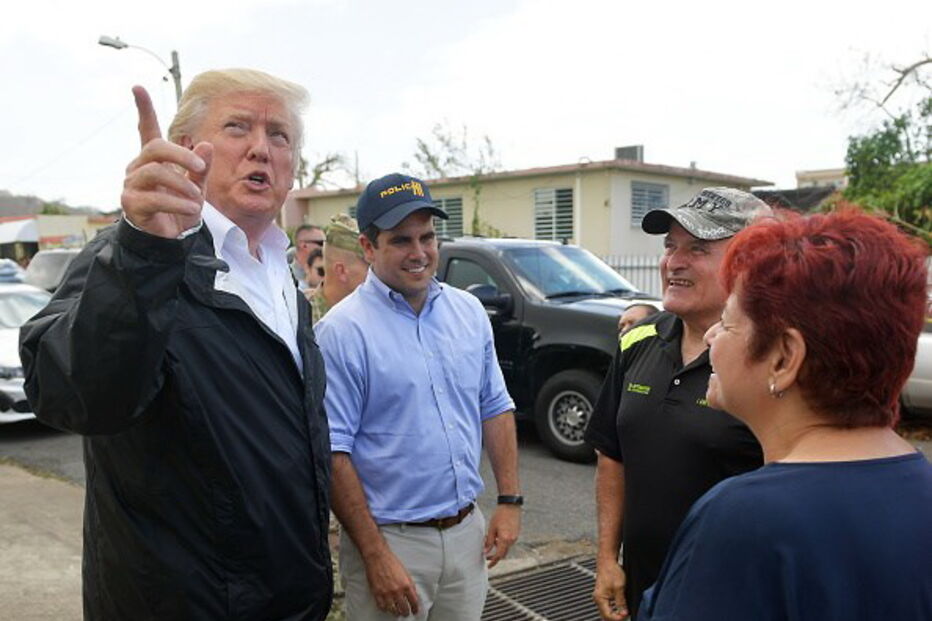 Donald Trump visitou Porto Rico