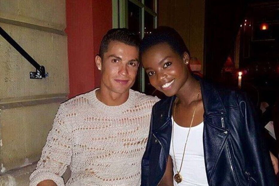 Maria Borges com Cristiano Ronaldo