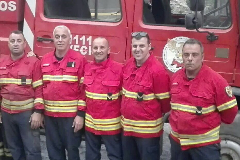 Os cinco bombeiros que ficaram feridos na sequência do despiste da viatura de combate