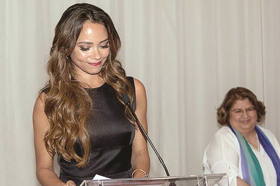 Fernanda Miranda na apresentação da sua linha de sapatos, que decorreu no Porto