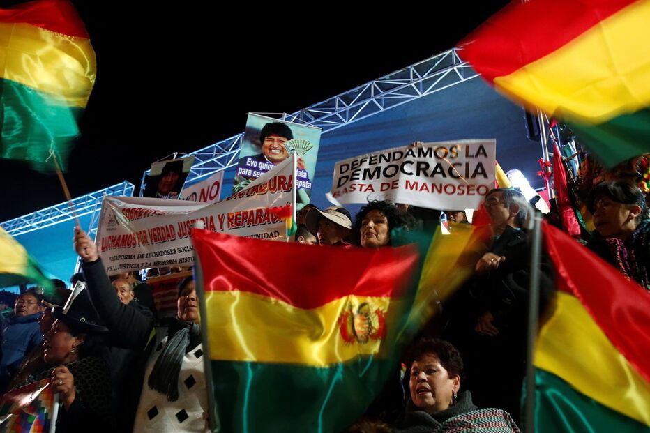 Protestos na Bolívia