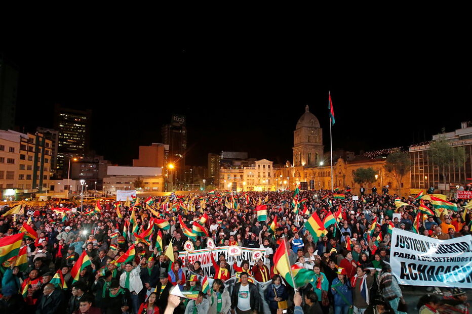 Protestos na Bolívia