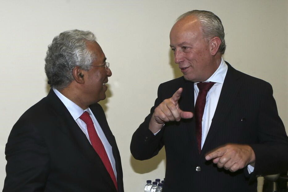 António Costa com Santana Lopes